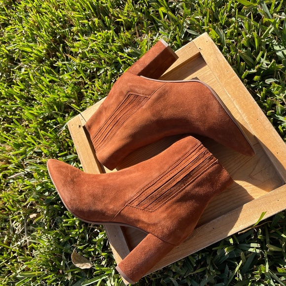 AQUATALIA Sierra Weatherproof Suede Leather Ginger women 8.5 New - Picture 4 of 12